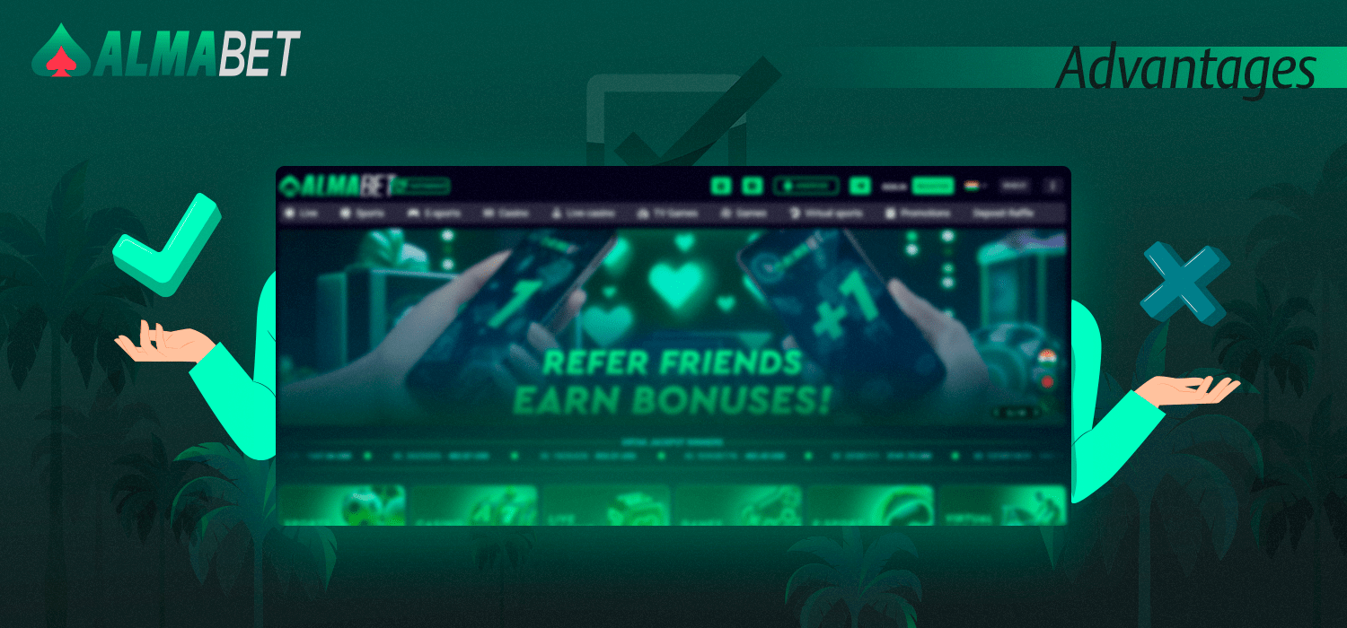 Almabet casino has many advantages